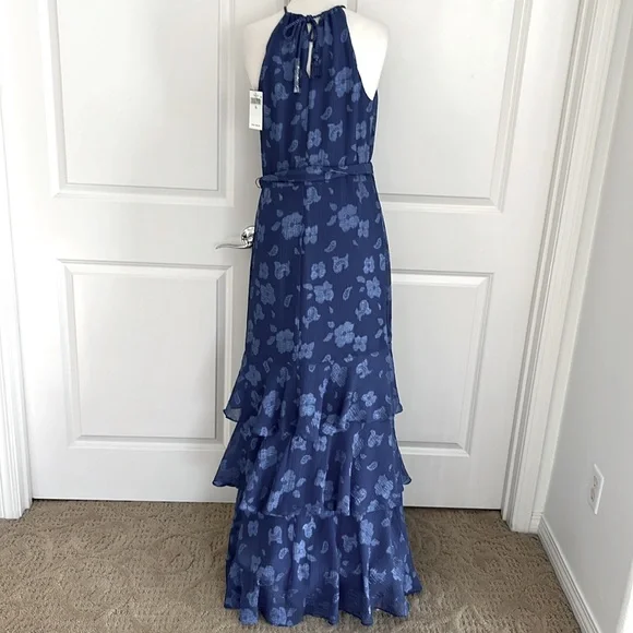 promgirl halter dress Embellished Long Halter Prom Dress 1116 Gold / 00
